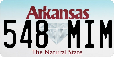 AR license plate 548MIM