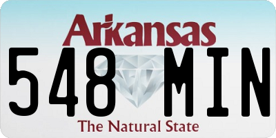 AR license plate 548MIN