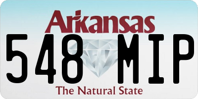 AR license plate 548MIP