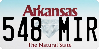 AR license plate 548MIR