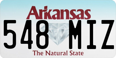 AR license plate 548MIZ