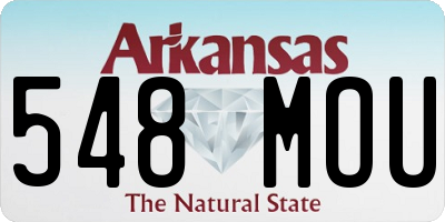 AR license plate 548MOU