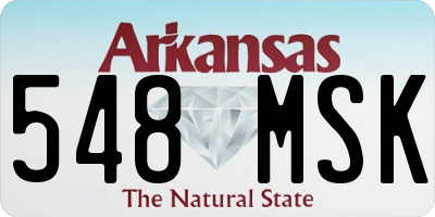 AR license plate 548MSK