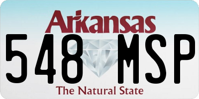 AR license plate 548MSP