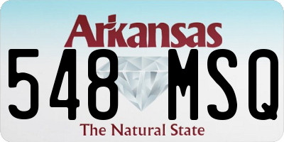 AR license plate 548MSQ