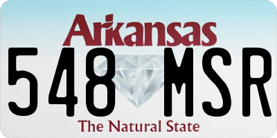 AR license plate 548MSR