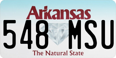 AR license plate 548MSU