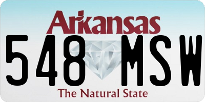 AR license plate 548MSW