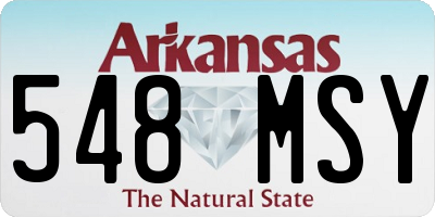 AR license plate 548MSY