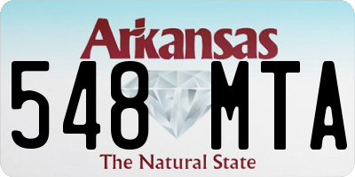 AR license plate 548MTA
