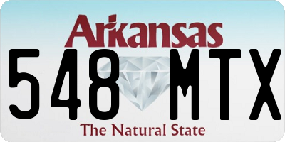 AR license plate 548MTX