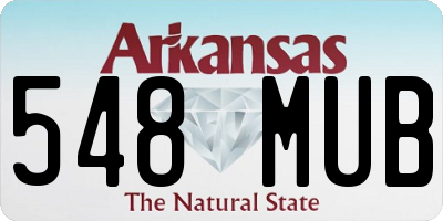 AR license plate 548MUB