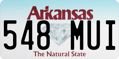 AR license plate 548MUI