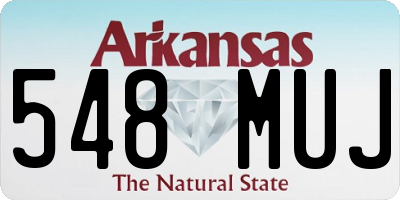 AR license plate 548MUJ