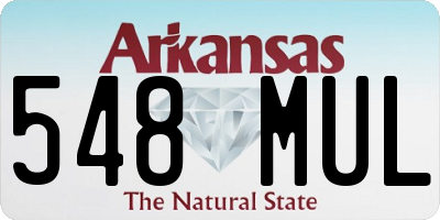 AR license plate 548MUL