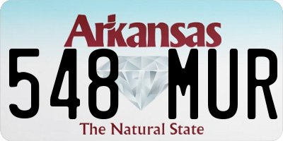 AR license plate 548MUR