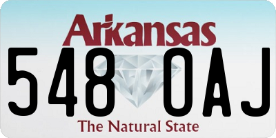 AR license plate 548OAJ