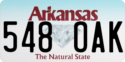 AR license plate 548OAK