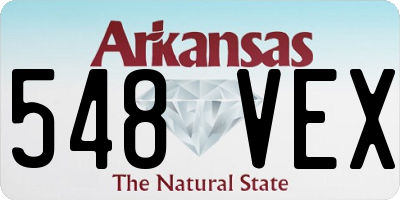 AR license plate 548VEX