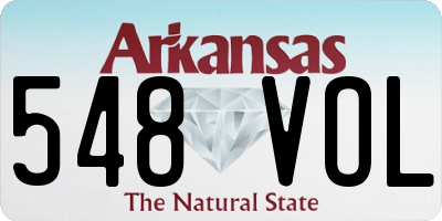 AR license plate 548VOL
