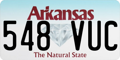 AR license plate 548VUC