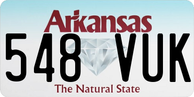 AR license plate 548VUK