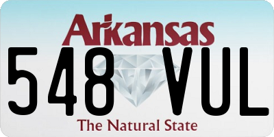 AR license plate 548VUL