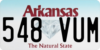 AR license plate 548VUM