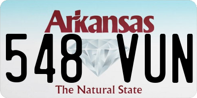 AR license plate 548VUN