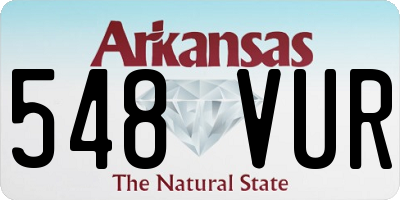 AR license plate 548VUR