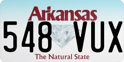 AR license plate 548VUX