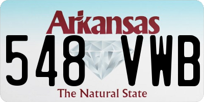 AR license plate 548VWB