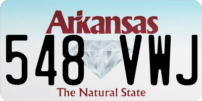 AR license plate 548VWJ