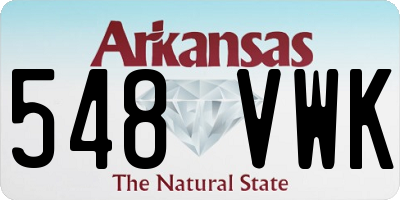 AR license plate 548VWK