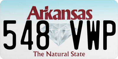 AR license plate 548VWP