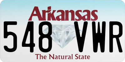 AR license plate 548VWR