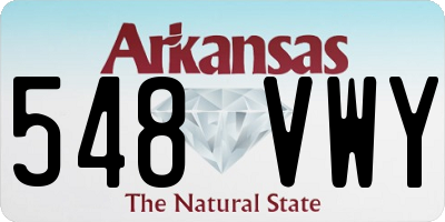 AR license plate 548VWY