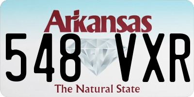 AR license plate 548VXR