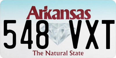 AR license plate 548VXT