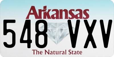 AR license plate 548VXV