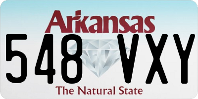 AR license plate 548VXY