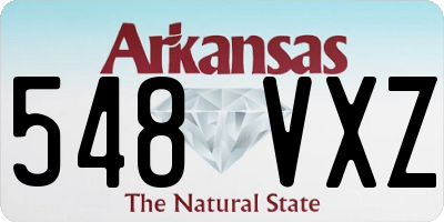 AR license plate 548VXZ