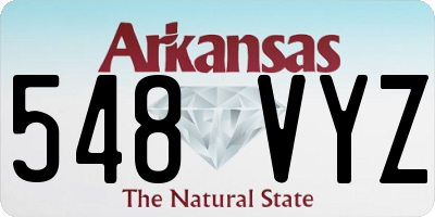 AR license plate 548VYZ