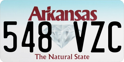 AR license plate 548VZC