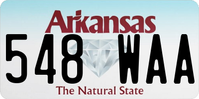 AR license plate 548WAA