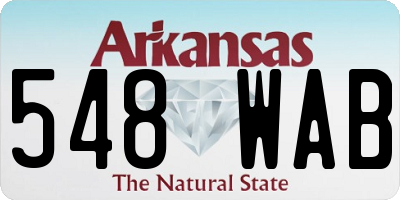 AR license plate 548WAB