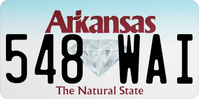 AR license plate 548WAI