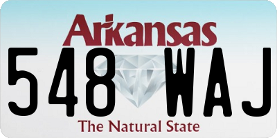 AR license plate 548WAJ