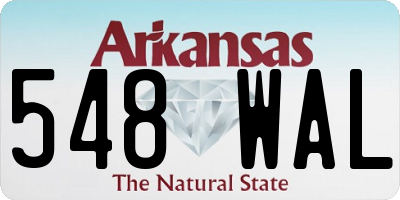 AR license plate 548WAL