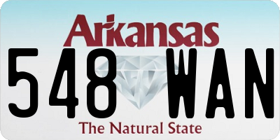 AR license plate 548WAN